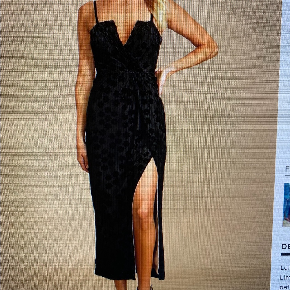 Lulu’s sheer black midi (nude under material) brand new